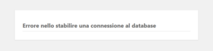 Errore nello Stabilire una Connessione al Database soluzione
