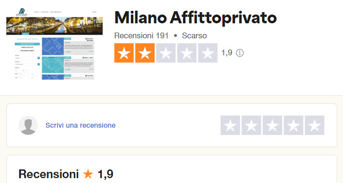 recensioni affitto privato milano